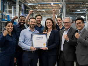 Team celebrates ISO 9001 certification - Bizmasterz Team celebrates Passing ISO 9001 certification audit